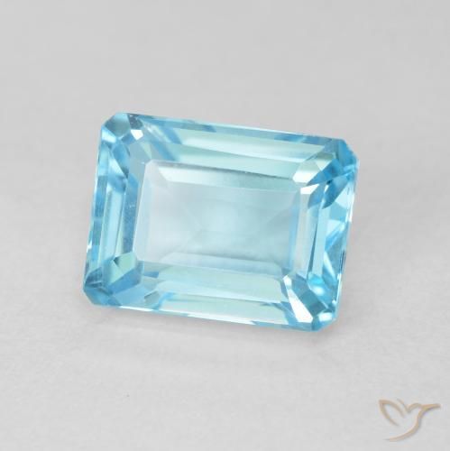 Topázio Azul Suíço Natural 2.35ct, Corte Octógono / Esmeralda, VVS-VS