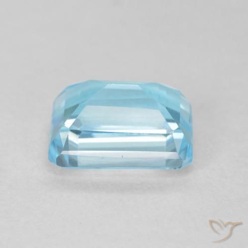 Topázio Azul Suíço Natural 2.35ct, Corte Octógono / Esmeralda, VVS-VS