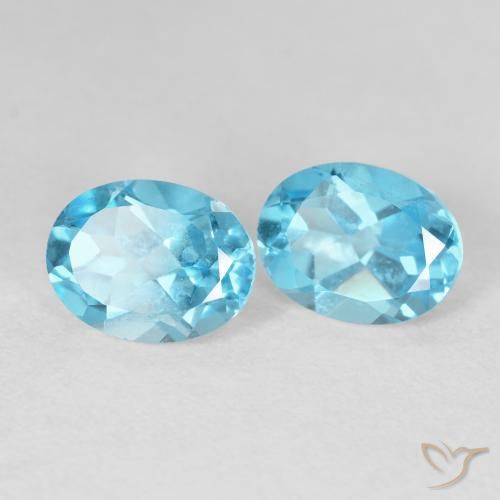 Pedras preciosas de Topázio Céu azul natural de 4.90 ct, oval, VVS-VS