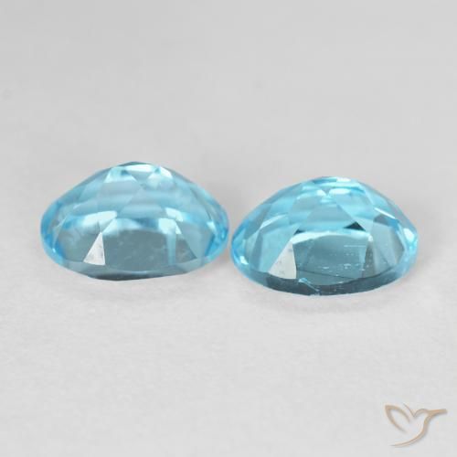 Pedras preciosas de Topázio Céu azul natural de 4.90 ct, oval, VVS-VS
