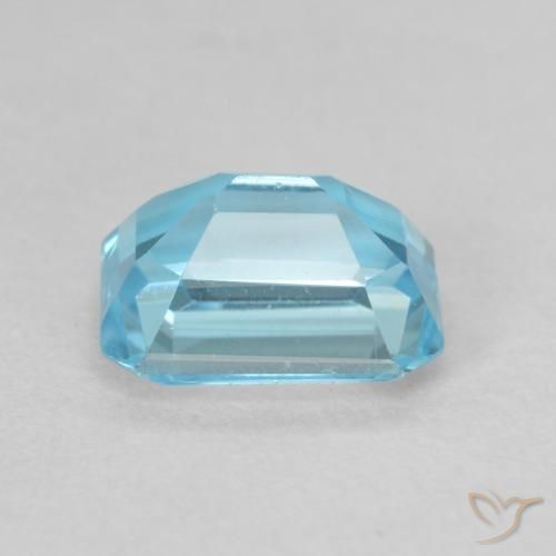 Topázio Azul Suíço Natural 2.19ct, Corte Octógono / Esmeralda, VVS