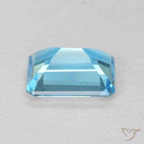 Topázio Azul Suíço Natural 1.81ct, Corte Octógono / Esmeralda, VVS