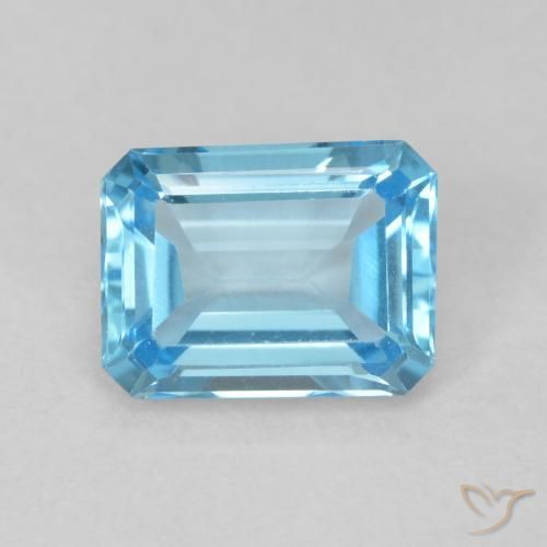 1.77ct Natural Azul Suíço Topázio, Corte Esmeralda, VVS