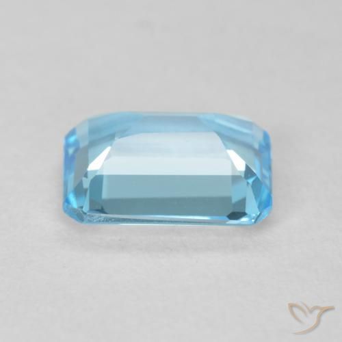 Topázio Azul Suíço Natural 1.75ct, Corte Octógono / Esmeralda, VVS