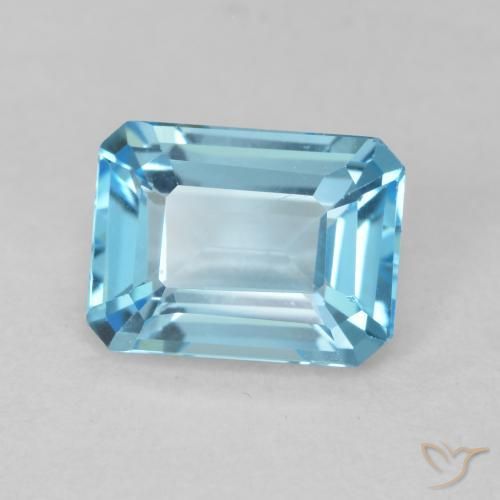 Topázio Azul Suíço Natural 1.91ct, Corte Octógono / Esmeralda, VVS