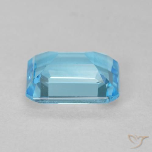 Topázio Azul Suíço Natural 1.91ct, Corte Octógono / Esmeralda, VVS