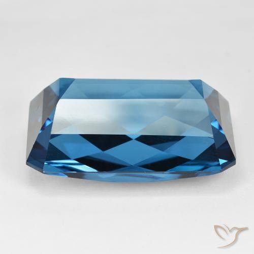 Topázio Londres Azul Natural 125.41ct, Corte Octógono / Esmeralda, VVS