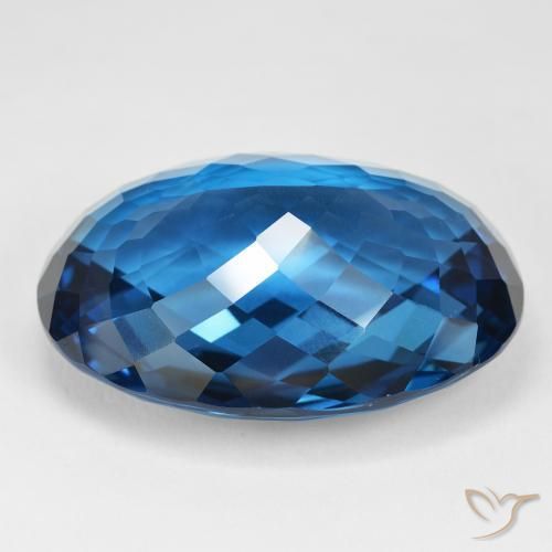 Topázio Londres Azul Natural 107.50ct, oval, IF