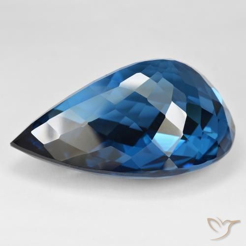 Topázio Londres Azul Natural 215.16ct, Formato de pêra, VVS