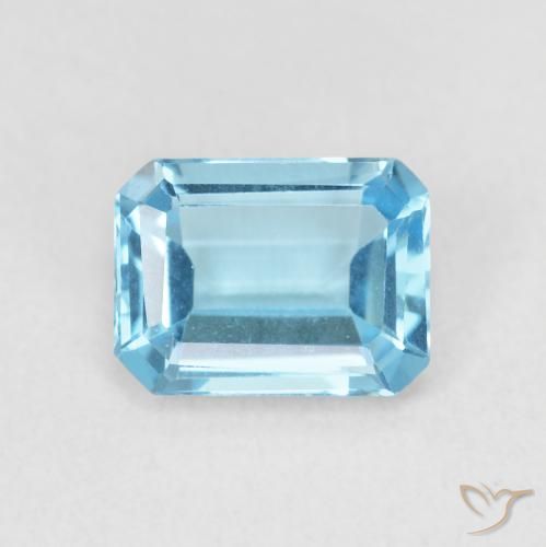 1.80ct Natural Azul Maya Profundo Topázio, Corte Esmeralda, VVS