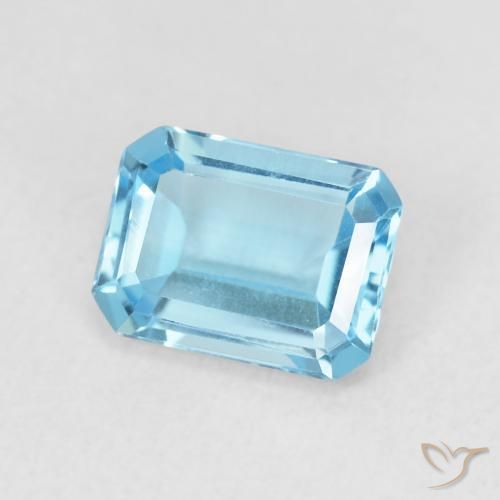 Topázio Azul Maya Profundo Natural 1.80ct, Corte Octógono / Esmeralda, VVS