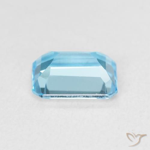 Topázio Azul Maya Profundo Natural 1.80ct, Corte Octógono / Esmeralda, VVS