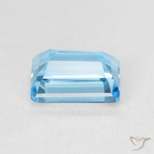 Topázio Azul Suíço Natural 2.31ct, Corte Octógono / Esmeralda, VVS