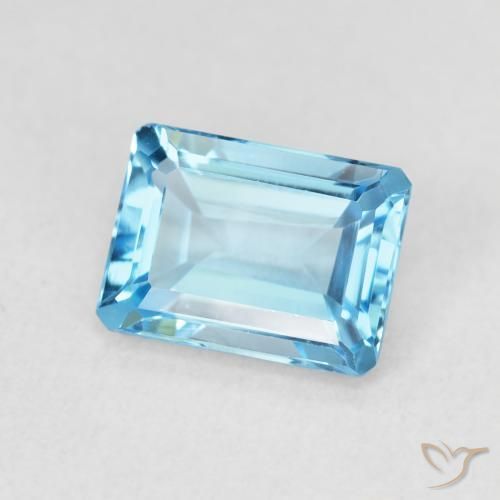 Topázio Azul Suíço Natural 1.88ct, Corte Octógono / Esmeralda, VVS
