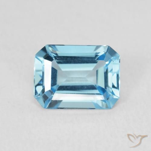 1.79ct Natural Azul Maya Profundo Topázio, Corte Esmeralda, VVS