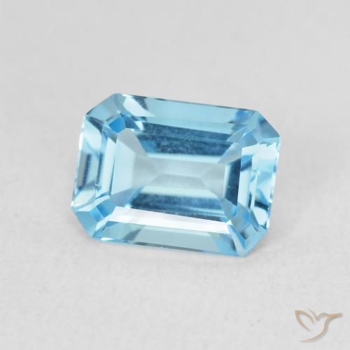 Topázio Azul Maya Profundo Natural 1.79ct, Corte Octógono / Esmeralda, VVS