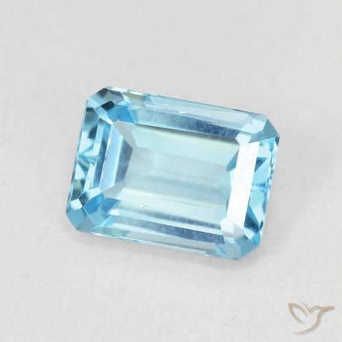 Topázio Azul Suíço Natural 2.09ct, Corte Octógono / Esmeralda, VVS