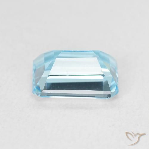 Topázio Azul Suíço Natural 2.09ct, Corte Octógono / Esmeralda, VVS