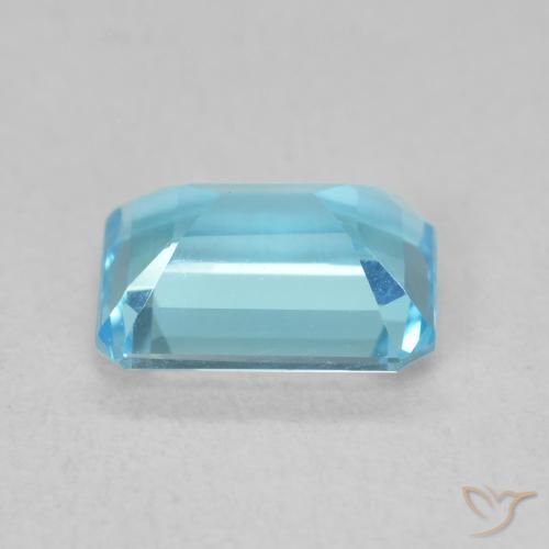 Topázio Azul Suíço Natural 1.90ct, Corte Octógono / Esmeralda, VVS-VS