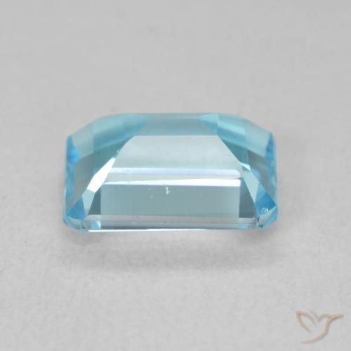 Topázio Azul Suíço Natural 2.07ct, Corte Octógono / Esmeralda, VS
