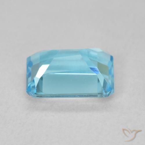 Topázio Azul Suíço Natural 1.90ct, Corte Octógono / Esmeralda, VVS