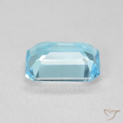 Topázio Azul Suíço Natural 1.90ct, Corte Octógono / Esmeralda, VVS