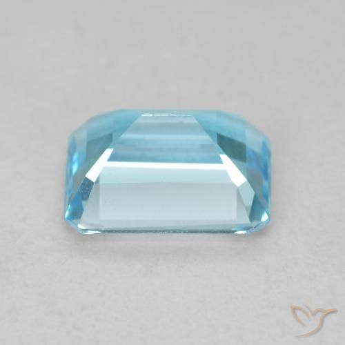 Topázio Azul Suíço Natural 1.93ct, Corte Octógono / Esmeralda, VVS