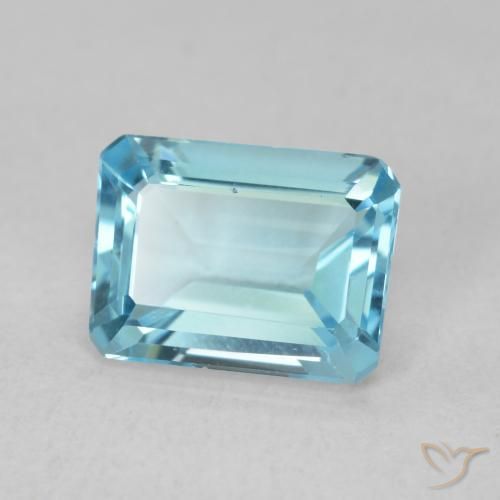 Topázio Azul Suíço Natural 1.83ct, Corte Octógono / Esmeralda, VVS