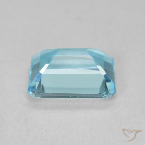 Topázio Azul Suíço Natural 1.83ct, Corte Octógono / Esmeralda, VVS