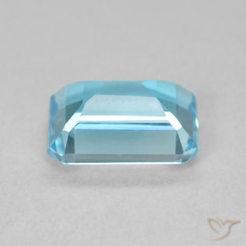 Topázio Azul Suíço Natural 1.93ct, Corte Octógono / Esmeralda, VVS-VS