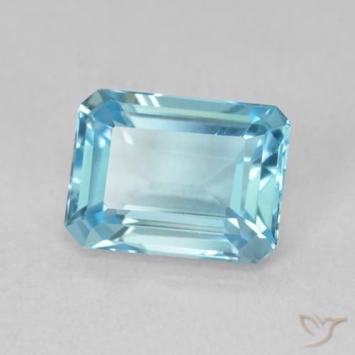 Topázio Azul Suíço Natural 1.92ct, Corte Octógono / Esmeralda, VVS