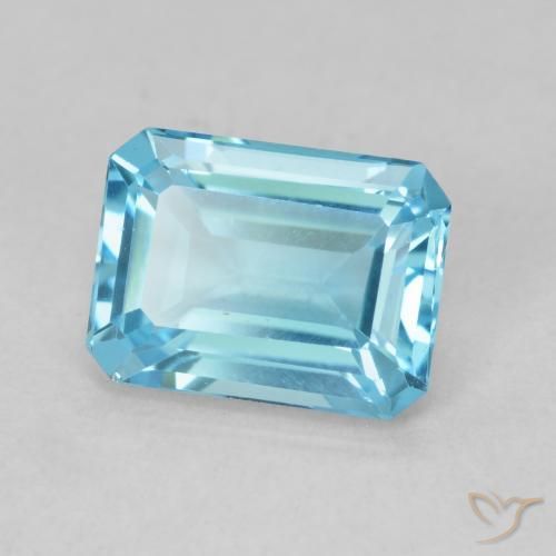 Topázio Azul Suíço Natural 1.91ct, Corte Octógono / Esmeralda, VVS