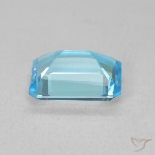 Topázio Azul Suíço Natural 1.70ct, Corte Octógono / Esmeralda, VVS-VS