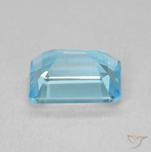 Topázio Azul Suíço Natural 2.09ct, Corte Octógono / Esmeralda, VVS-VS