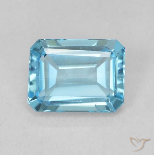 1.94ct Natural Azul Suíço Topázio, Corte Esmeralda, VVS-VS