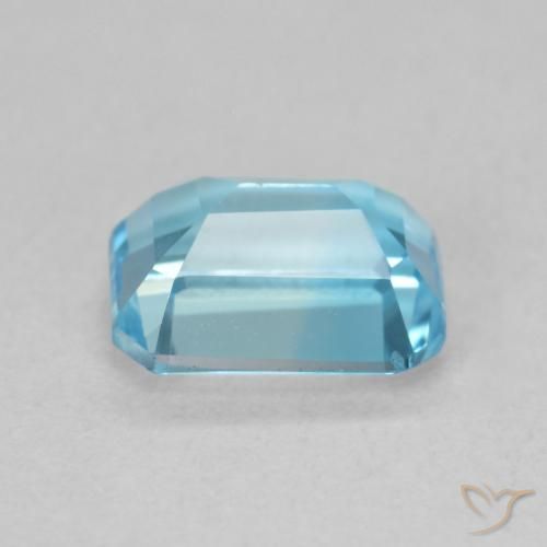 Topázio Azul Suíço Natural 2.03ct, Corte Octógono / Esmeralda, VVS