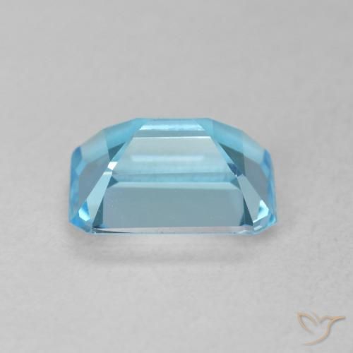 Topázio Azul Suíço Natural 1.74ct, Corte Octógono / Esmeralda, VVS