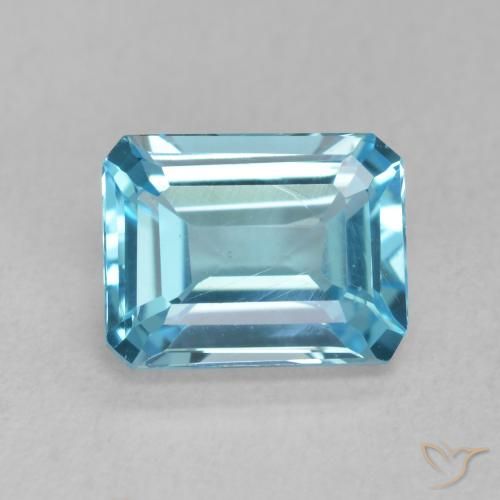 2.04ct Natural Azul Suíço Topázio, Corte Esmeralda, VS