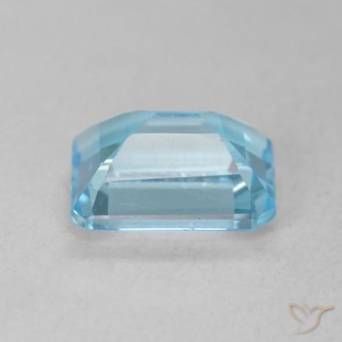 Topázio Azul Suíço Natural 2.04ct, Corte Octógono / Esmeralda, VS