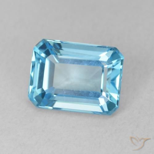 Topázio Azul Suíço Natural 2.04ct, Corte Octógono / Esmeralda, VVS-VS