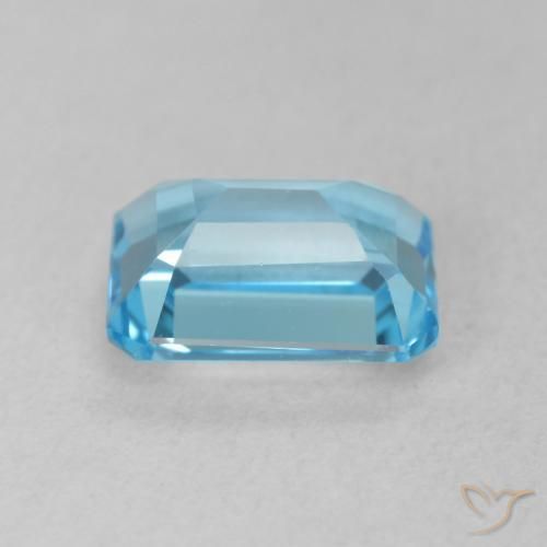Topázio Azul Suíço Natural 2.05ct, Corte Octógono / Esmeralda, VVS-VS