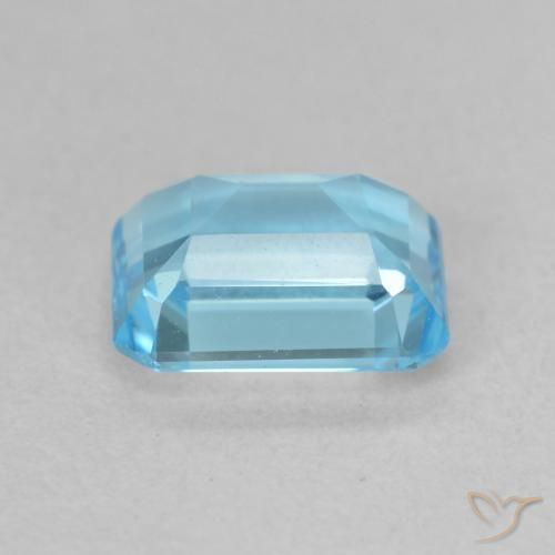 Topázio Azul Suíço Natural 2.11ct, Corte Octógono / Esmeralda, VVS
