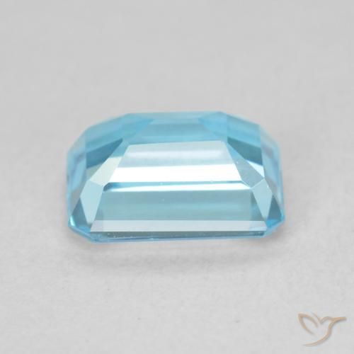 Topázio Azul Suíço Natural 2.11ct, Corte Octógono / Esmeralda, VVS
