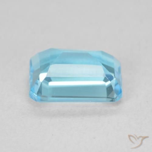 Topázio Azul Suíço Natural 2.09ct, Corte Octógono / Esmeralda, VVS