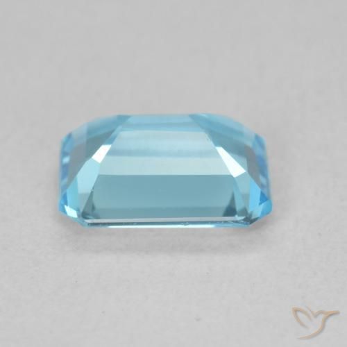 Topázio Azul Suíço Natural 1.74ct, Corte Octógono / Esmeralda, VVS