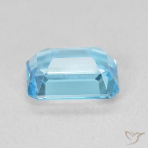 Topázio Azul Suíço Natural 2.05ct, Corte Octógono / Esmeralda, VVS
