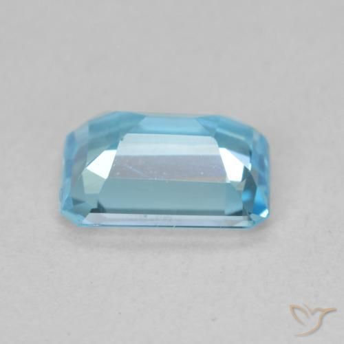 Topázio Azul Suíço Natural 1.76ct, Corte Octógono / Esmeralda, VVS