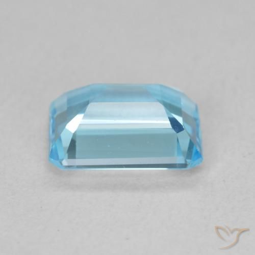 Topázio Azul Suíço Natural 1.85ct, Corte Octógono / Esmeralda, VVS