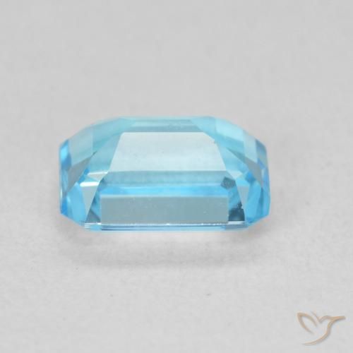 Topázio Azul Suíço Natural 1.80ct, Corte Octógono / Esmeralda, VVS
