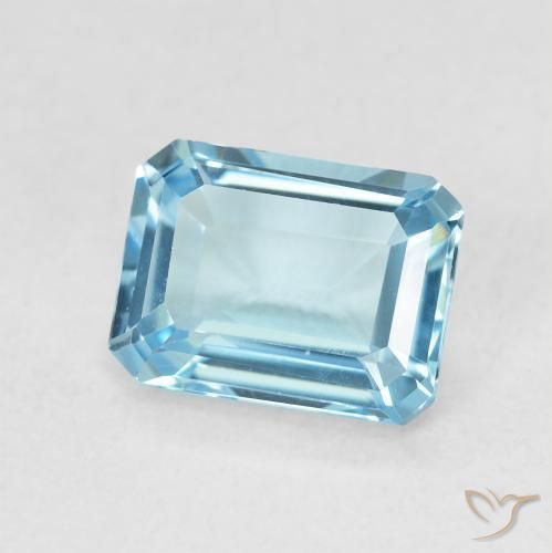Topázio Azul Suíço Natural 1.98ct, Corte Octógono / Esmeralda, VVS
